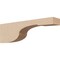 Ekena Millwork 3"W x 18"D x 6"H Thin Del Monte Rough Cedar Woodgrain TimberThane Corbel, Primed Tan CORUR03X18X06DELRCPR - alternate 1